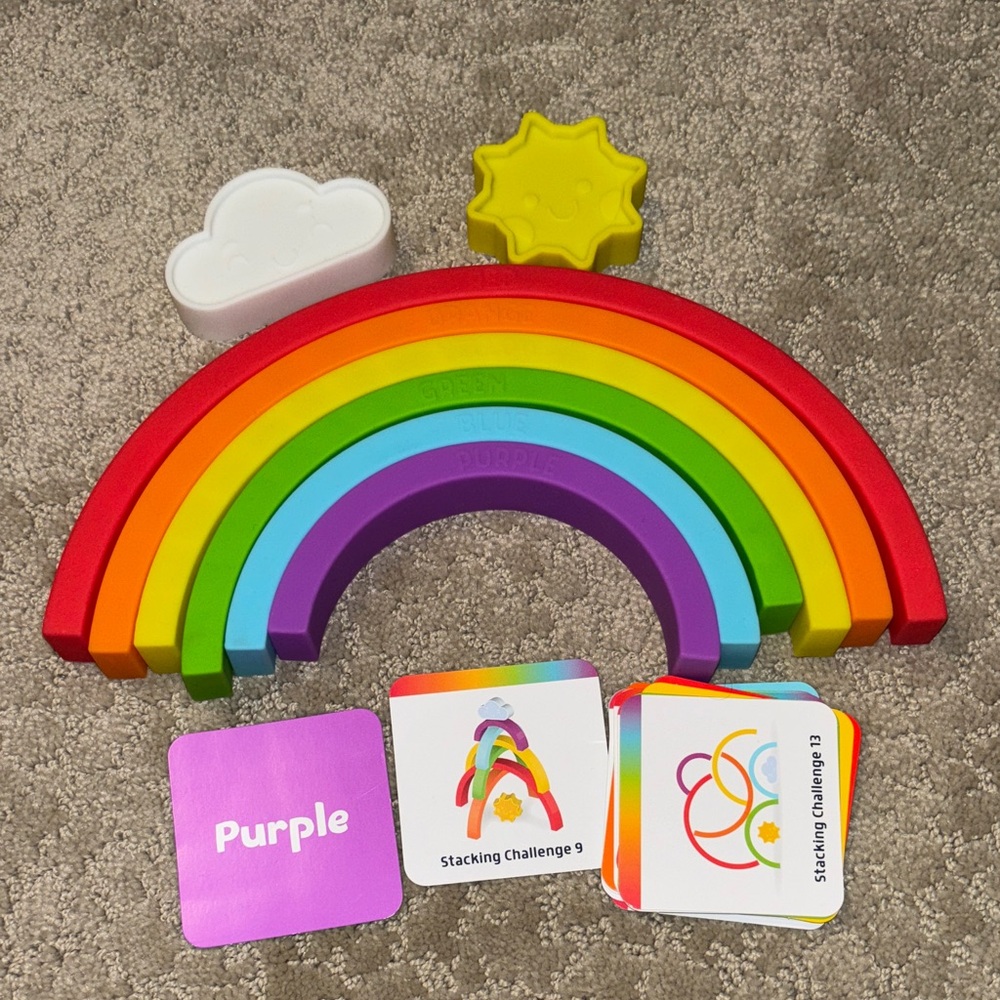 Vibrant Rainbow Stacking Toy by Chuckle & Roar